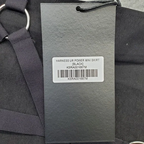 Killstar Harness Ur Power Mini Skirt Womens M Black Gothic Pentagram Back Zip - Picture 6 of 8
